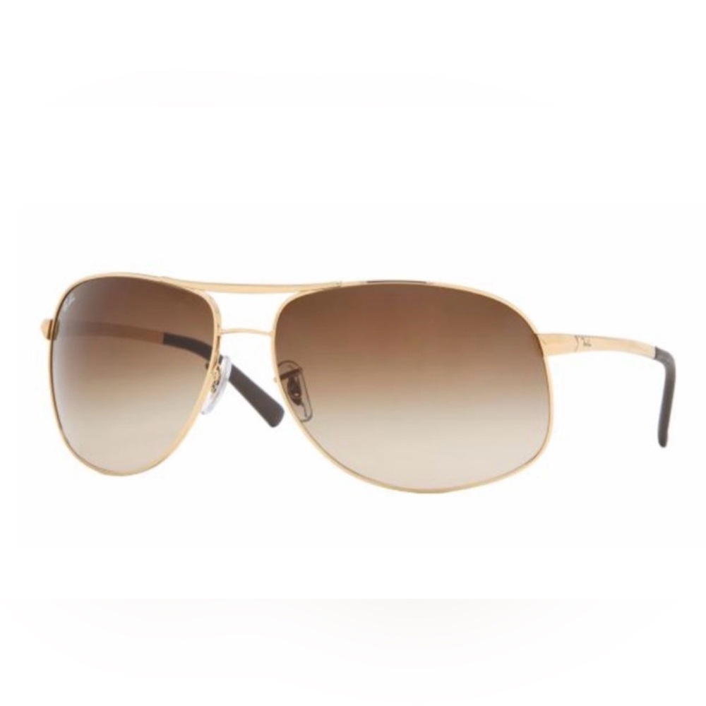 Men's Aviator Sunglasses in Brown and Gold